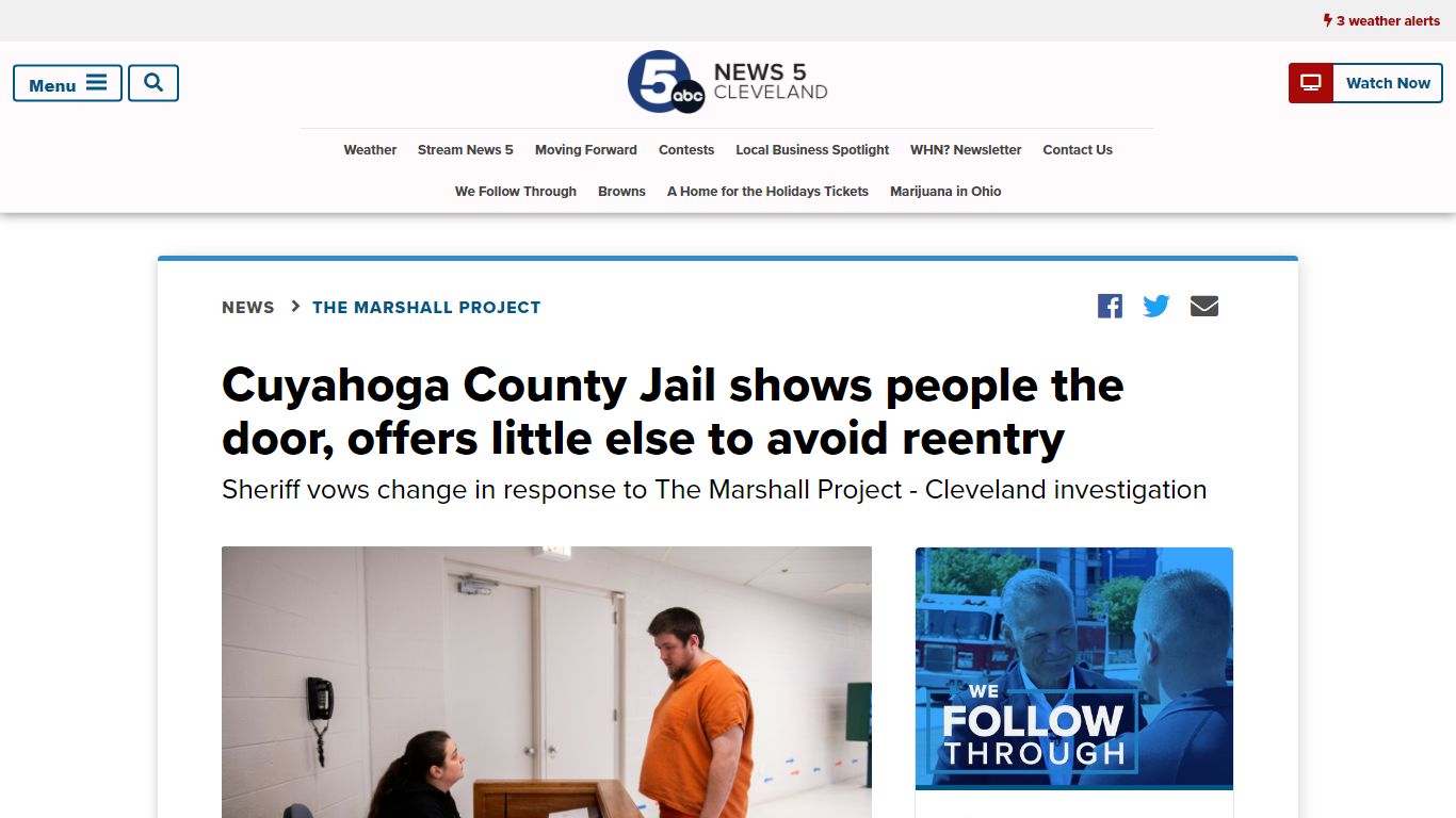 Cuyahoga County Jail Shows People the Door, Offers Little Else to Aid ...